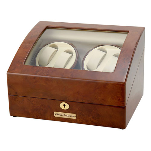 Royal hausen ロイヤルハウゼン ワインダー ワインディングマシーン 4本巻 時計収納(6本収納) 上品な高級感 モダンデザイン ASNGC03-D31|雑貨・ホビー・インテリア 雑貨 腕時計