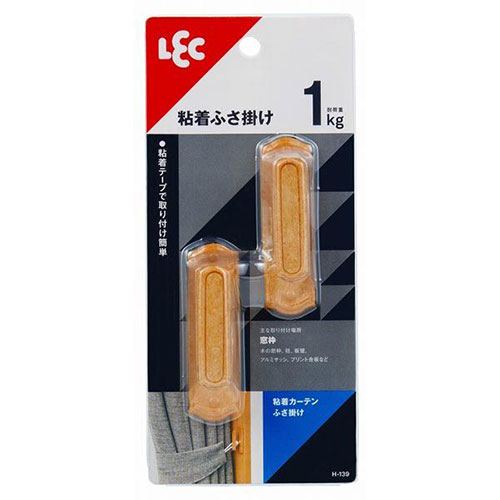 レック 粘着カーテンふさ掛け 木目 ASNMMT53971|雑貨・ホビー・インテリア 雑貨 整理用品・オフィス・..