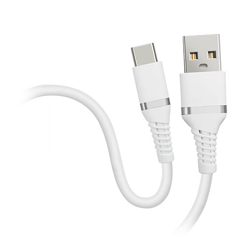 【10本セット】 HIDISC やわらかケーブル USB-A to Type-C ホワイト ASNHD-SACC1WHX10|スマートフォン・タブレット・携帯電話 スマートフォン 充電器