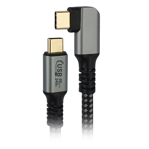 일본 트러스트 기술 USB4 대응 240W Type-C 케이블 USB-IF 인증 PD EPR 충전 대응 L형 커넥터 1m ASNJTU4L240-CC|스마트폰·태블릿·휴대 전화 휴대전화·PHS 충전기·케이블