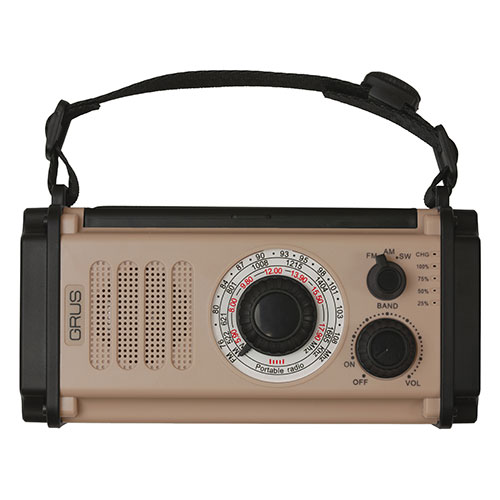GRUS グルス 1台5役 大容量バッテリー 多機能マルチ アナログ ラジオ サンド ASNGRS303-SND|家電 情報家電 ラジオ