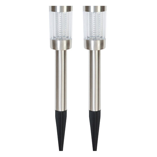 ソーラー式ガーデンライト2本セット ASNK60512846|防災用品 ライト・ラジオ・電池 ライト