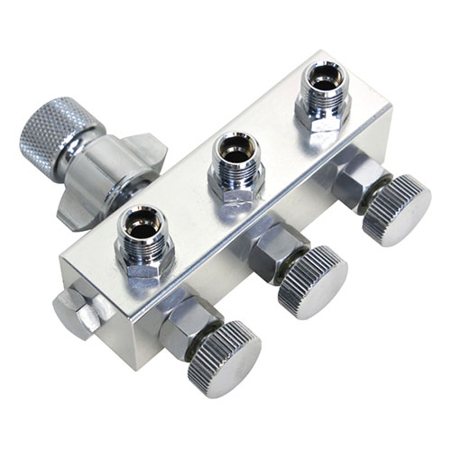 エアテックス AIRTEX 3連ホースジョイント 1台のコンプレッサーに3本のエアホースを取り付け可能に ASN..