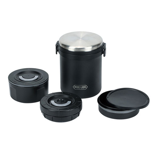 パール金属 ホームレーベル 全真空ステンレスランチジャー1500 ブラック ASNHB-5668|雑貨・ホビー・イ..