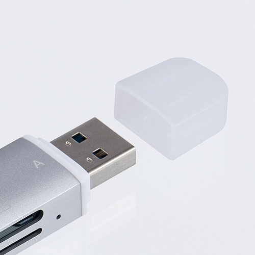 ナカバヤシ USB3.2Gen1 Type-C&Aアルミカードリーダーライター シルバー ASNCRW-DC...