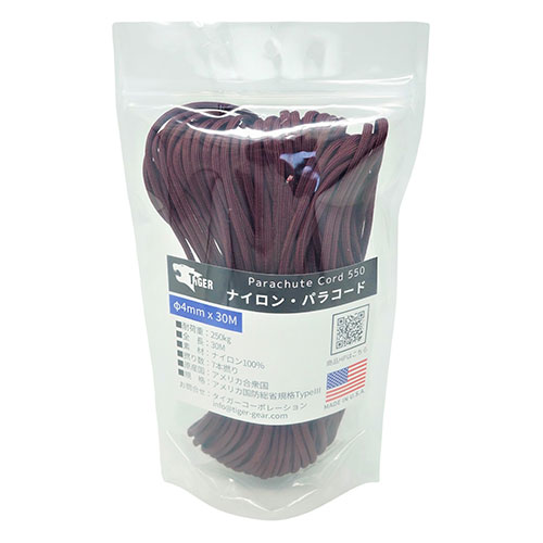 リッチボンド TIGER(タイガー) S-2231 パラコード ワインレッド 30Mx4mm ASNTIGER02883|雑貨・ホビー・..