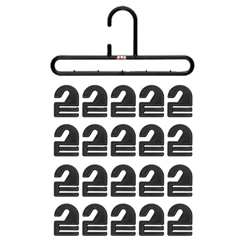 シンコーハンガー F-FIt ネクタイハンガー(フック20枚付) ブラック ASNSC32886|雑貨・ホビー・インテリア 雑貨 洗濯・ランドリー用品