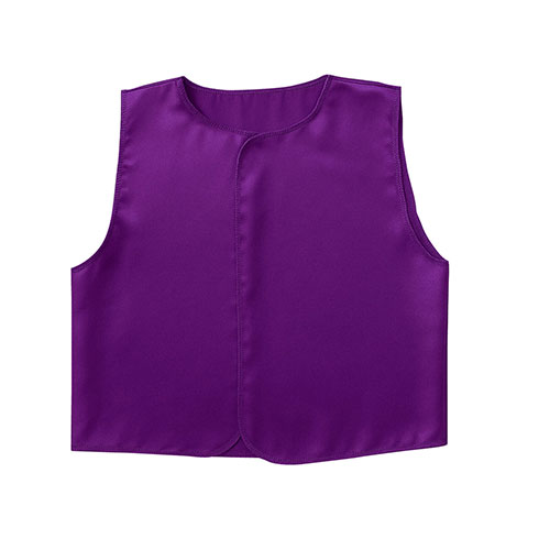 【10着セット】 ARTEC ソフトサテン ベスト 紫 J 肌触りがよく 光沢のあるサテン製のベスト ASNATC1908..