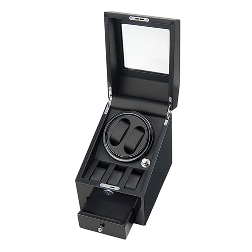 Royal hausen ロイヤルハウゼン ウォッチワインダー ワインディングマシーン 2本用 3本収納 上品な高級感 モダンデザイン ASNGC03-S66BB|雑貨・ホビー・インテリア 雑貨 腕時計