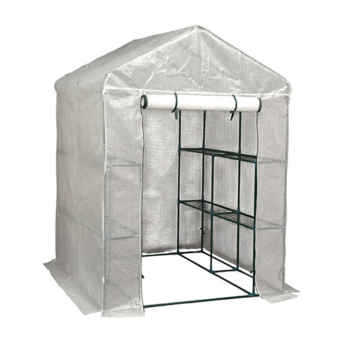 谷村実業 園芸用菜園ハウス2 サイズM(中) 工具不要の簡易ビニールハウス 幅143×奥行143×高さ195cm ASNT..