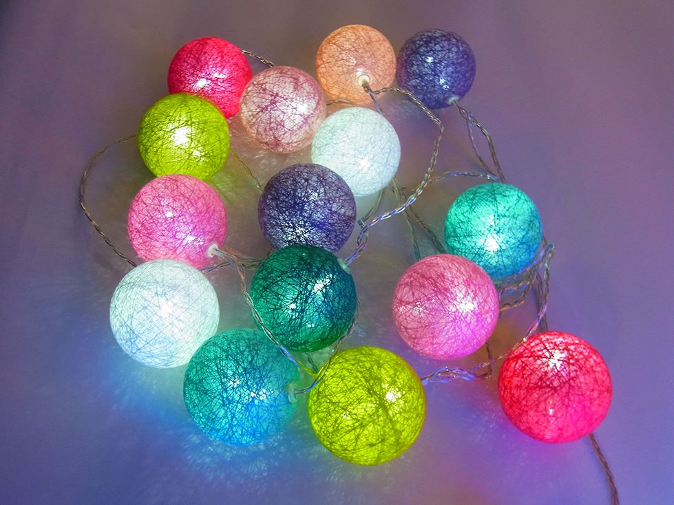 カラフルボールライト20球[CRNcof20]室内用デコレーションライト