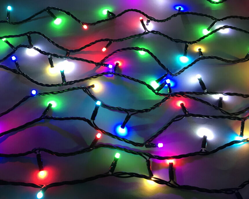 RGB100球ストレートライト ブラックコード[CRNsl100rgb]ストレートライト・ソーラーライト