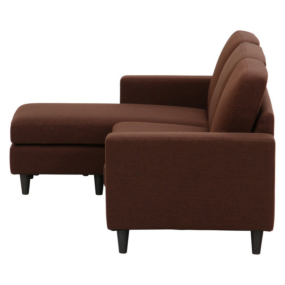 寝具 椅子 カウチソファ バスターDBR【大型】[HJB32685]|インテリア家具 カウチソファ ソファ・座椅子 リビング 快適性 リビングルーム カフェ風 耐久性 デザイン性機能性 スペースセービング ブラウン [3]