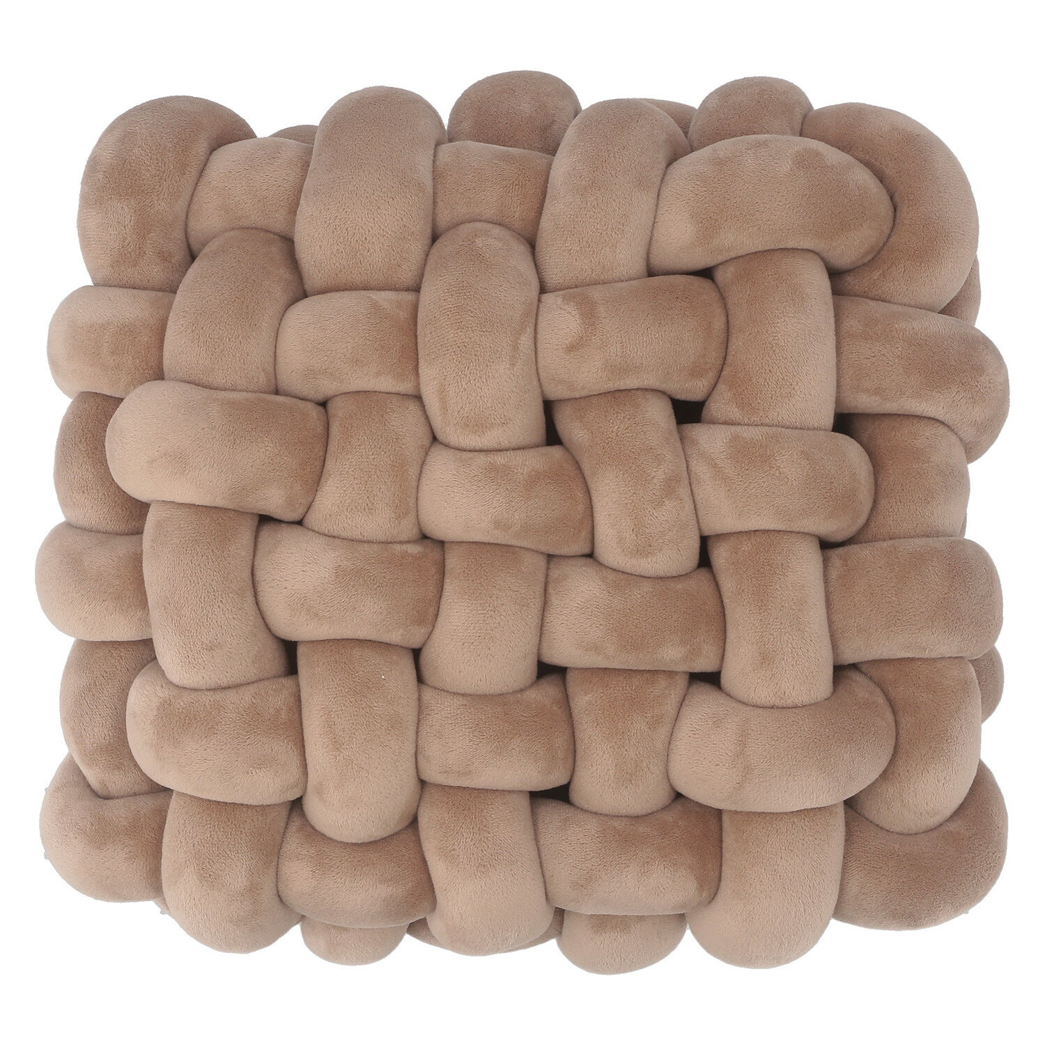 【3個セット】 チャンキー スクエアクッション 34×34cm BR[HJB37938]|インテリア雑貨 クッション・カバー リビング 生活雑貨【抱き枕 フロアクッション 可愛いデザイン 汎用性 セット インテリア 】(3.0)