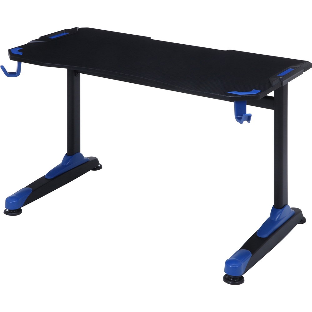 デスク GAMING DESK XeNO（ゼノ）イージー01 BLUE [HJB38131]| インテリア家具 デスク・机 リビングデスク 広い作業スペース ヘッドホンフック付き パソコンデスク アジャスター付き ブルー