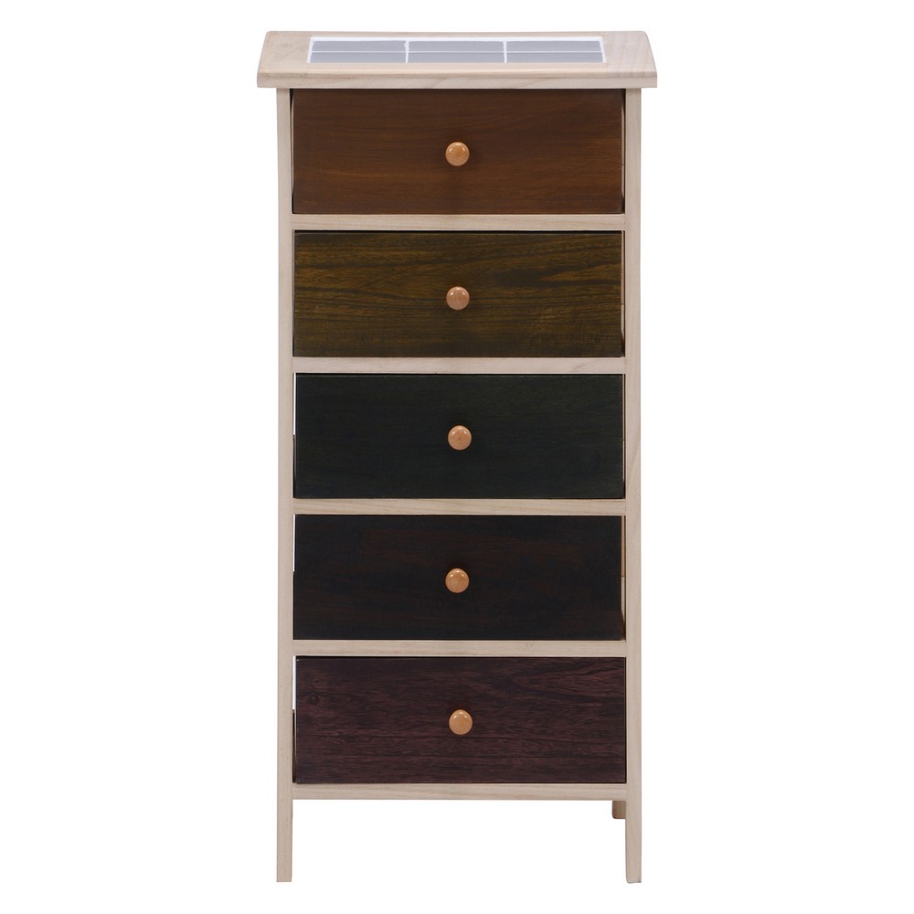 収納家具 桐製 マルチカラフル5段ボックス シンクエ 2[HJB39625]|インテリア家具 ...