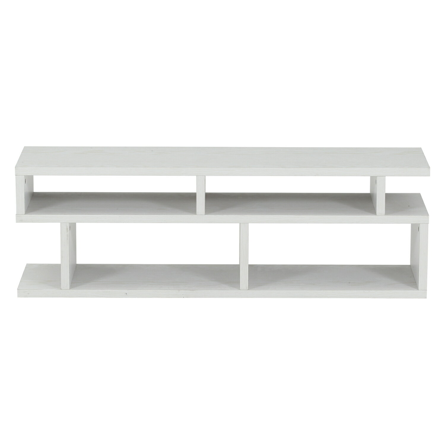 S字型TV台 120幅 オークWH[HJB51491]|ARview インテリア家具 テレビボード テレビ台・収納 リビング【テレビボード TVラック ローボード 北欧風TV台 耐久性 】 [2]