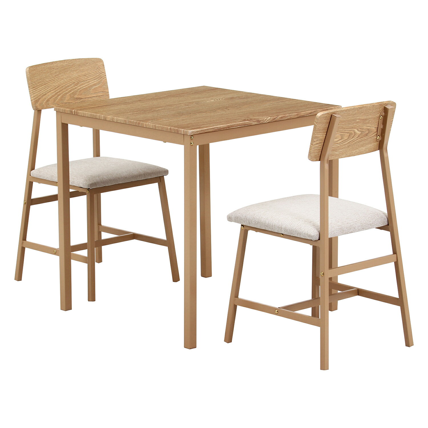 マリー ダイニングセット3点 ベージュカラー[HJB52359]|インテリア家具 ダイニング ダイニング・キッチン ダイニングセット【食卓セット テーブル＆チェアセット カフェ風インテリア 2人用ダイニングセット 】