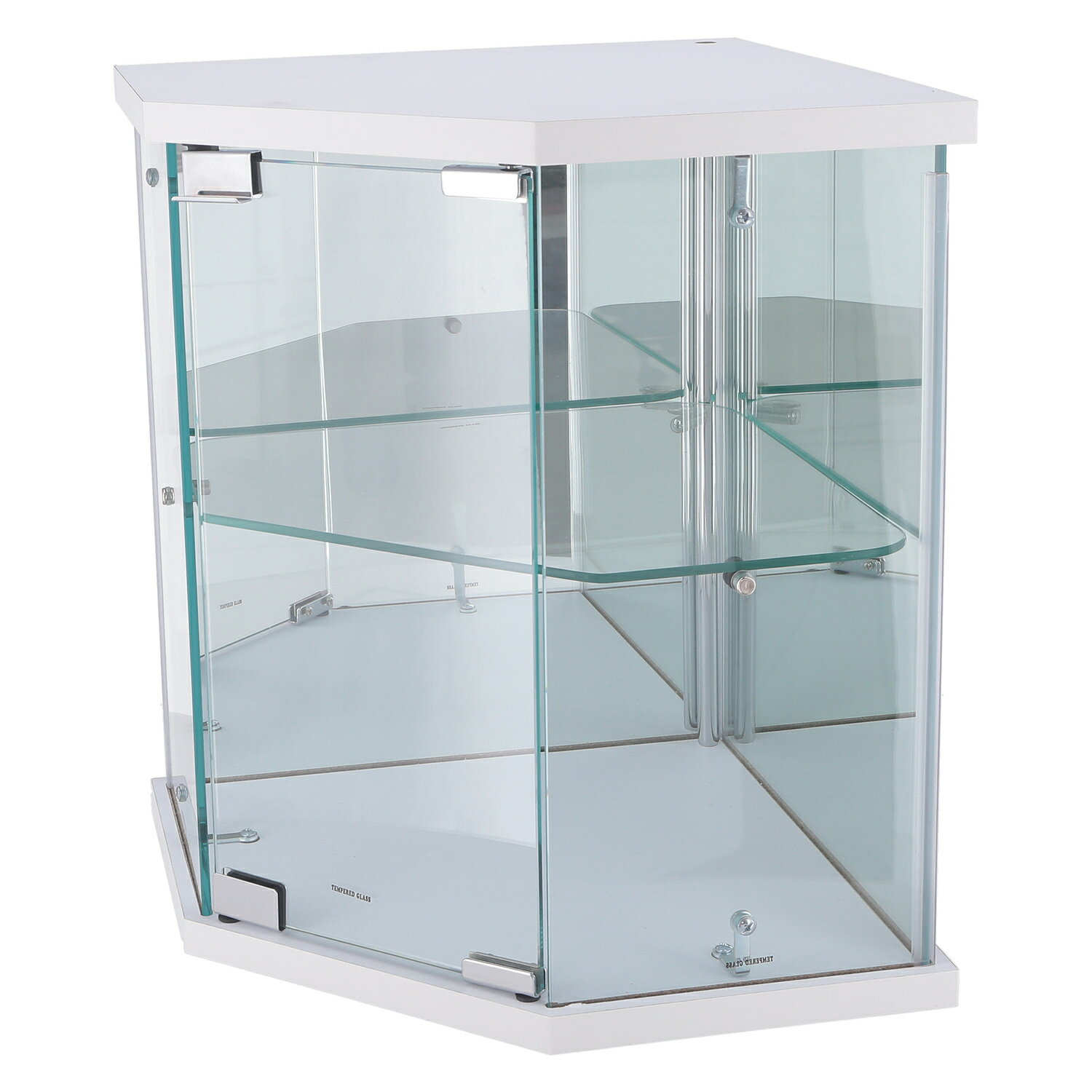 卓上ガラスコレクションケース コーナー WH[HJB63947]|ARview インテリア家具 コレクションケース テレ..