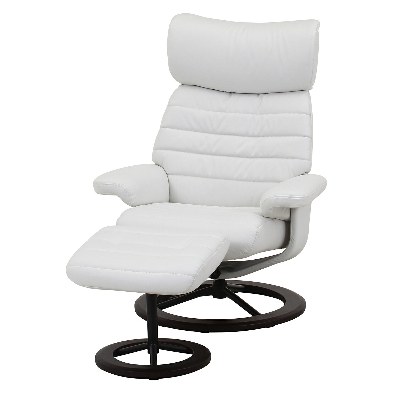 パーソナルチェアー オール WH[HJB70766]|インテリア家具 チェア・イス リクライニングチェア リビング 書斎・ホームオフィス【リラックスチェア カジュアルスタイル 耐久性 アームレスト付き リビング用 】