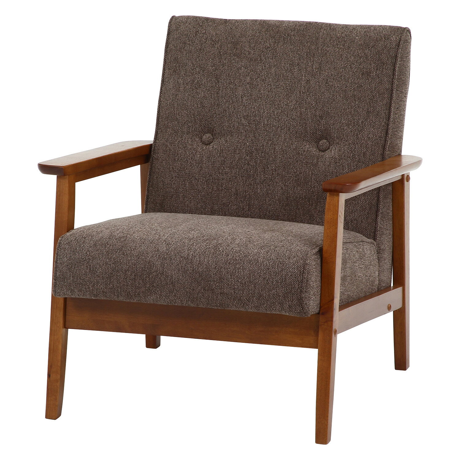 厚手ファブリックソファ ミート 1P BR[HJB71733]|ARview インテリア家具 ソファ・座椅子 ファブリックソファ リビング【柔らかい 通気性 吸湿性 軽量 インテリアになじむ クッション性 】