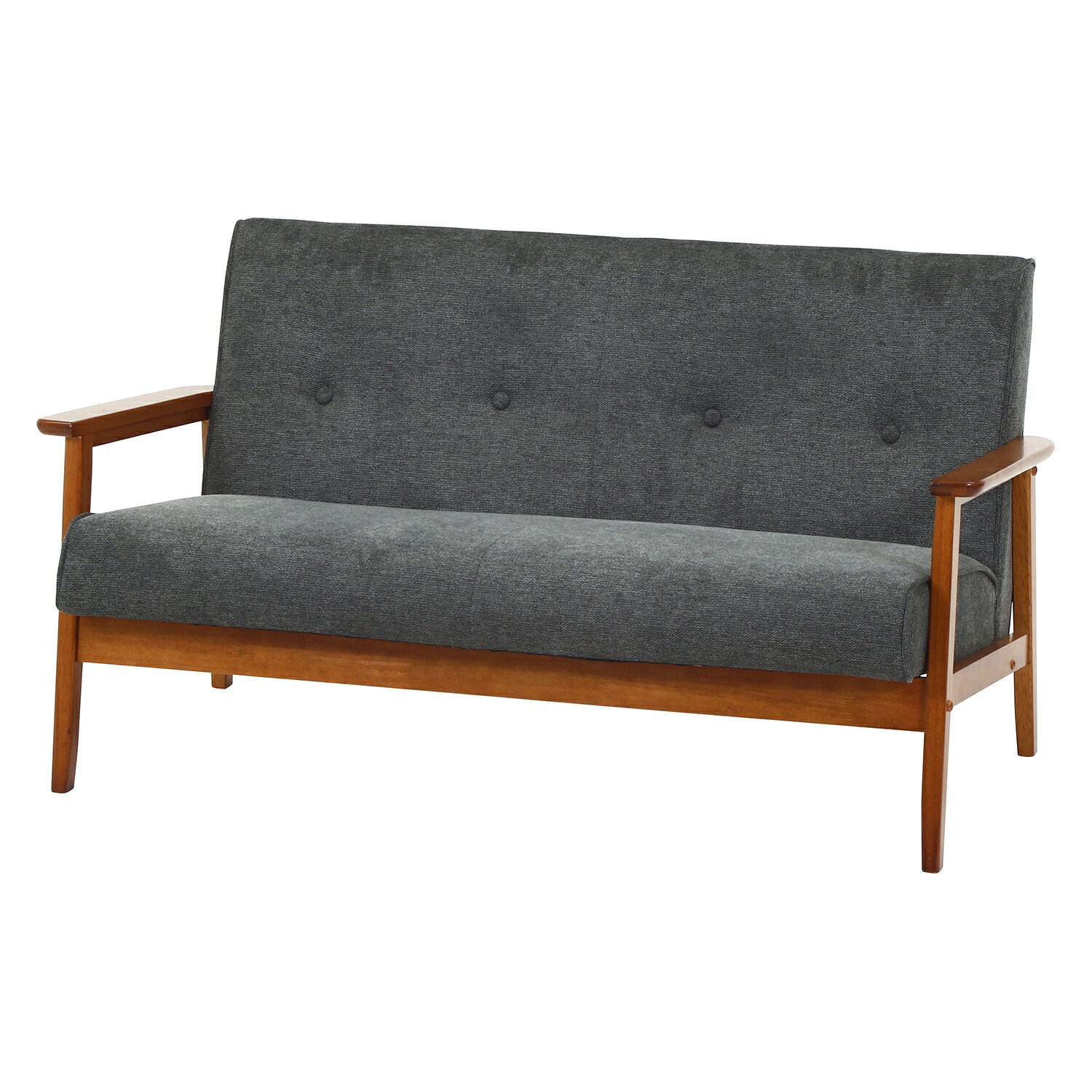 厚手ファブリックソファ ミート 2P GY[HJB73763]|ARview インテリア家具 ソファ・座椅子 ファブリックソファ リビング【柔らかい 通気性 吸湿性 軽量 インテリアになじむ クッション性 】