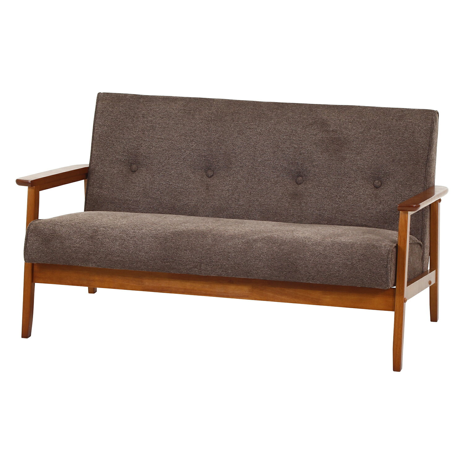 厚手ファブリックソファ ミート 2P BR[HJB73764]|ARview インテリア家具 ソファ・座椅子 ファブリックソファ リビング【柔らかい 通気性 吸湿性 軽量 インテリアになじむ クッション性 】