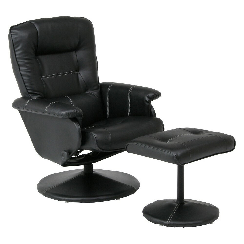 Artificial Leather - パーソナルチェアー マリーノ BK [HJB79604]| インテリア家具 チェア・イス リクライニングチェア リビング 書斎・ホームオフィス 耐久性 快適性 調整可能 背もたれ スタイリッシュ ブラック