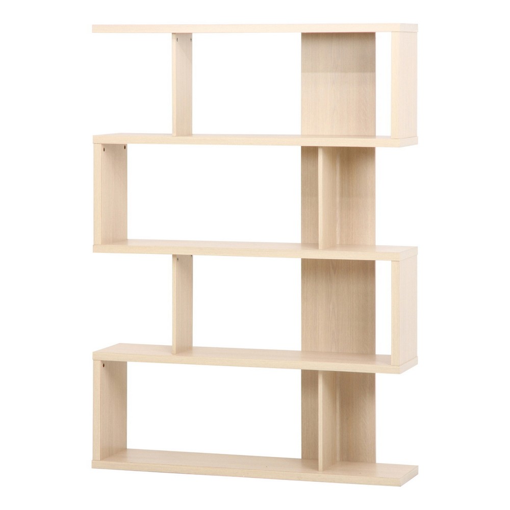 5 Type - 収納家具 S型ディスプレイシェルフ（H2439） ホワイトウォッシュ[HJB97534]|インテリア家具 テレビ台・収納 ラック・シェルフ リビング チェスト 収納棚 利便性 オフィス収納 耐久性 インテリアデザイン 機能性 ディスプレイ