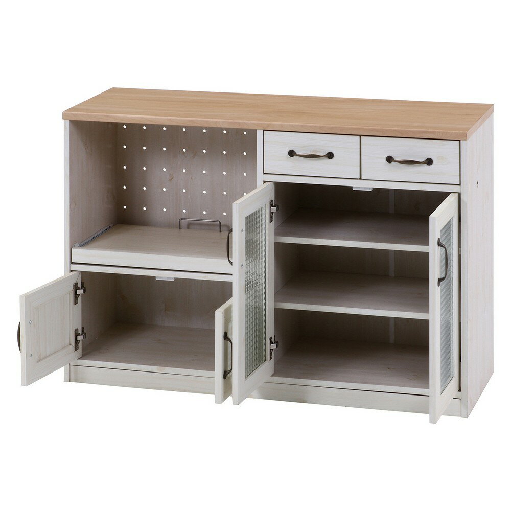 収納家具 キッチンカウンター 120幅 NA×WH[HJB97955]|インテリア家具 キッチン収納...