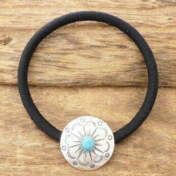 catalonia カタロニア コンチョ シルバー ターコイズ トルコ石 ヘアゴム ブレスレット メンズ レディース インディアンジュエリー ナバホ族[GOCc...