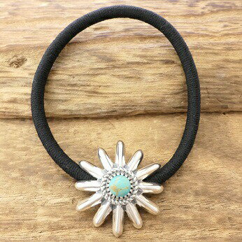 catalonia カタロニア コンチョ ヘアゴム ターコイズ ブレスレット シルバー トルコ石 メンズ レディース インディアンジュエリー ナバホ族[GOCc...