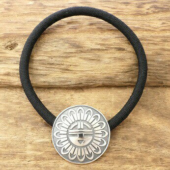 catalonia カタロニア コンチョ シルバー ホピ サンフェイス ヘアゴム ブレスレット メンズ レディース インディアンジュエリー ホピ族[GOCcn-...