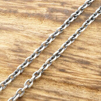 緑花堂ストアのsilver925chain ネックレス チェーン シルバー925 50cm[GOCcl60]|ネックレス チェーン シルバー925 50cm メンズ レディース 丸 小豆 鎖 燻し シルバーアクセサリー 銀 銀細工｜アングル2