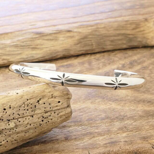 TJK インディアンジュエリー バングル シルバー 925 ナバホ ネイティブ族[GOCbt45]|イ メンズ レディース ペア スタンプ 甲丸 シンプル アメカジ サーフ ハンドメイド ジュエリー シルバーアクセサリー