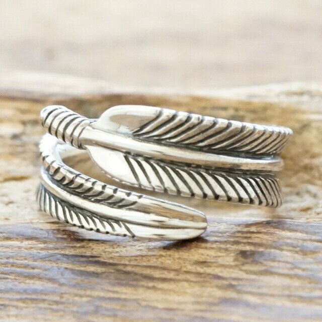 TJK フェザーリング シルバー 925 指輪 羽根 フリーサイズ ネイティブ インディアンジュエリー ナバホ..