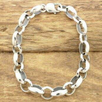 TJK ラージ チェーン ブレスレット シルバー925 シンプル プレーン 太め[GOCwb18a]|ラージ チェーン ブレスレット シルバー925 シンプル プレーン 太め おしゃれ メンズ レディース シルバーアクセサリー 銀 銀細工 ハンドメイド ジュエリー(4)