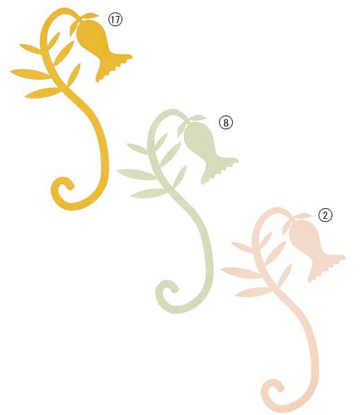 55cm クリアフラワーモチーフハンガー [ONSDIMI71001]|人工観葉植物 アートフラワー 造花 フェイクグリ..