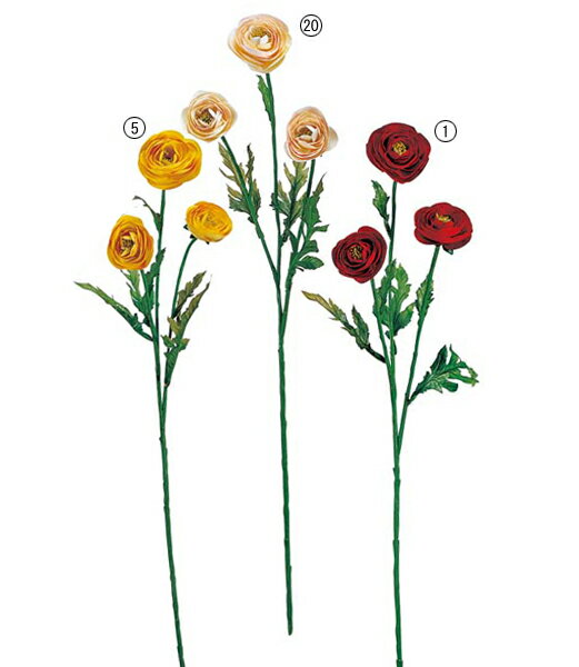 60cm ラナンキュラス(3) [ONSFLSP1104] |人工観葉植物 アートフラワー 造花 フラワー フェイクグリーン..