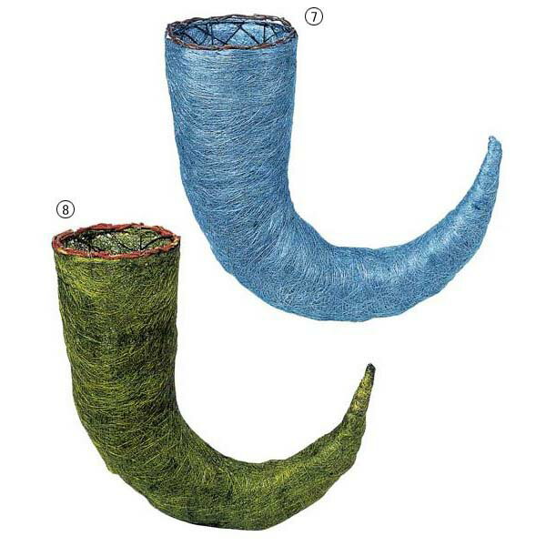 20cm径 ジュートホーン [ONSPAPL7654] | 花器 花瓶 ベース フラワーポット 鉢 ポット 天然素材 花入れ フラワーアレンジメント インテリア 装飾 ディスプレイ 飾り付け 花材 資材 造花 人工観葉植物 フェイクグリーン