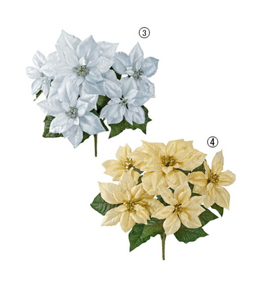 Other - 45cm シャイニーゴージャスポインセチアブッシュ(5) [ONSFLBU6713] |造花 フェイク 人工観葉植物 クリスマス 装飾 デコレーション ガーランド オーナメント 飾り イベント パーティー フラワーアレンジメント 花束 店舗装飾 ポインセチア 室内装飾 飾り付け Christmas