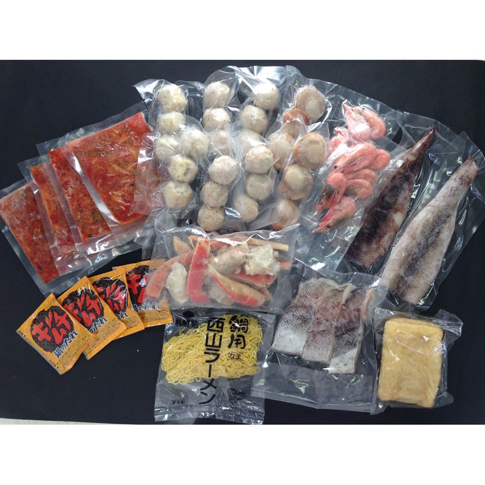 北海道海鮮キムチ鍋Eセット(白菜キムチ400g、各種具材)