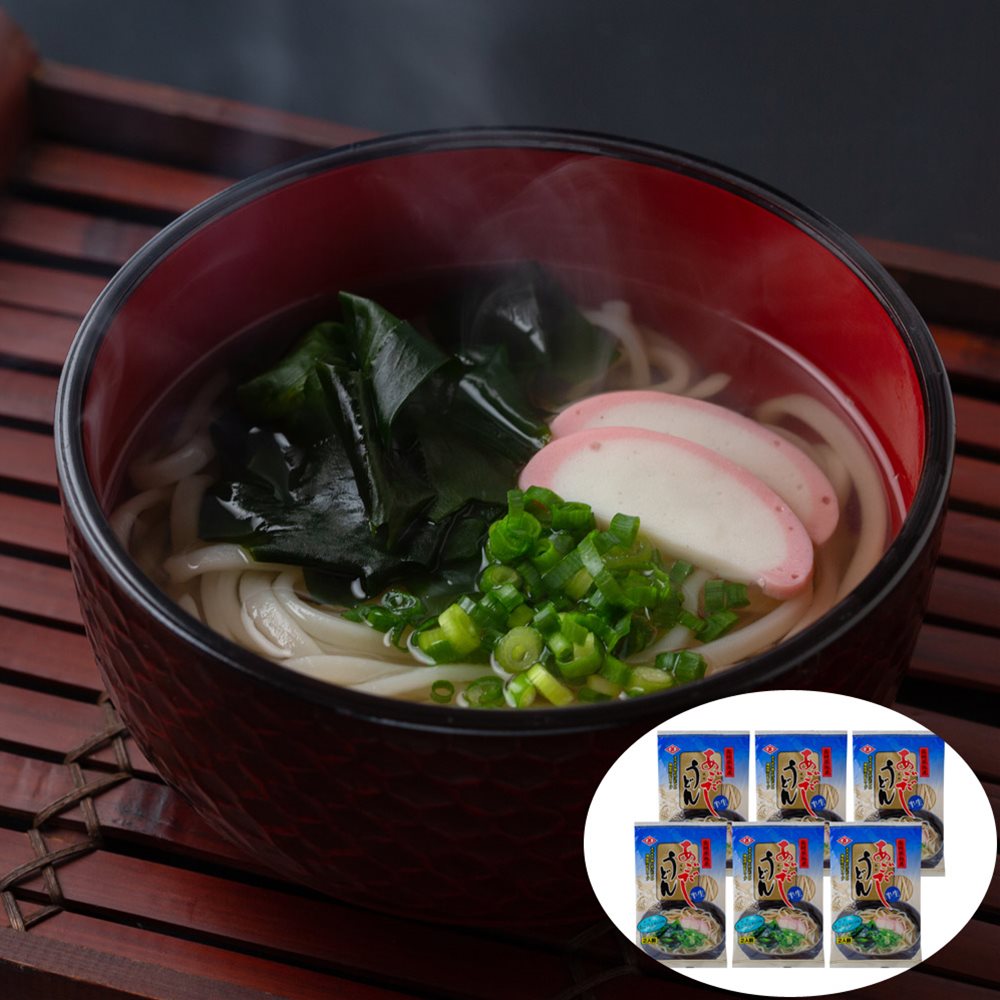 あごだしうどん 6袋 (1袋200g (めん180g) スープ付/2人前) SHS4080048 |麺類 うどん あごだし お歳暮 お中元 引越祝い