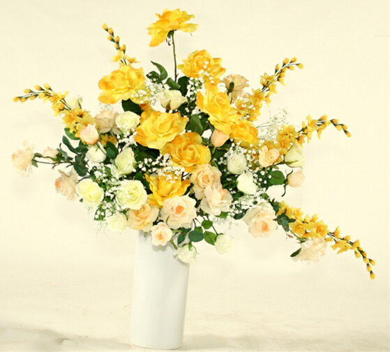 ローズファーザーアレンジ[MRS08-02201]|造花 フェイクグリーン 人工植物 デコレーション 店舗装飾 飾り 飾りつけ 飾り付け 装飾 ばら バラ 薔薇 ローズ フラワーアレンジ【イベント用品 アレンジメント資材 ディスプレイ 】