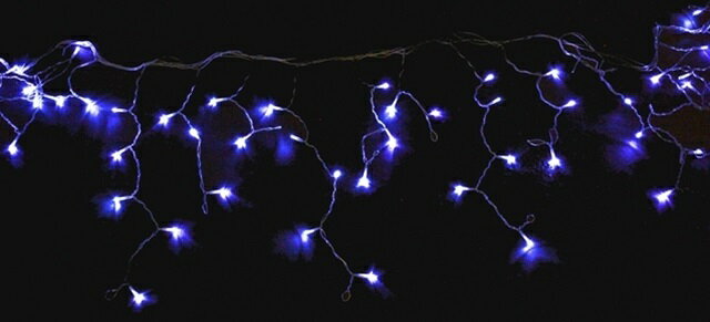 LEDアイスクルライト(LB)常点用クリアコードセット[MRSMSH3549]| クリスマスツリー デコレーション 店舗装飾 飾り 飾りつけ 飾り付け ライト 電飾 イルミネーション LED ブルー ライトブルー【ディスプレイ クリスマス用品 】