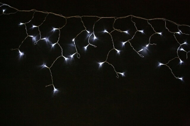 LEDアイスクルライト(W)常点用クリアコードセット[MRSMSH3547]|クリスマス クリスマスツリー デコレーション 店舗装飾 飾り 飾りつけ 飾り付け ライト 電飾 イルミネーション LED ホワイト【ディスプレイ イベント用品 】