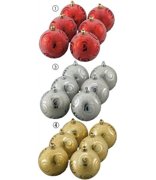 80mm フロストスクワールボール [ONSTOBA6166] |装飾 飾付 クリスマス 小物 雑貨 イベント クリスマスツリー飾り オーナメント クリスマス装飾 飾り パーティー デコレーション フロスト スクワール ボール レッド シルバー ゴールド 店舗装飾 室内装飾 飾り付け Christmas