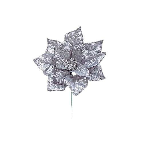 20cm シャイニーポインセチアピック(1) [ONSFLPC6237] |造花 フェイク 人工観葉植物 クリスマス 装飾 ..