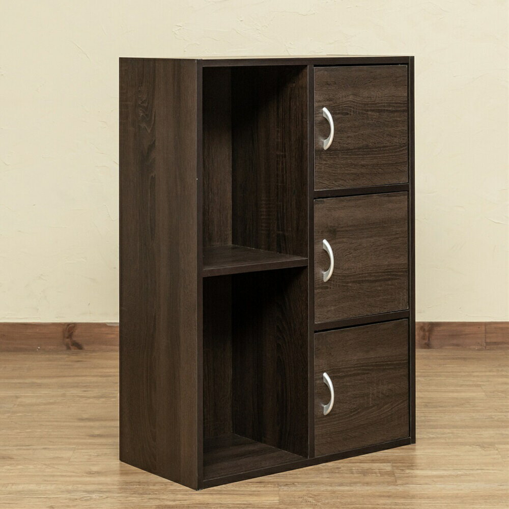 マルチラック　扉付き　WAL/WH ウォールナット 1セット（1点）[SSK2075920S2] |家具・インテリア家具 収納家具 ラック・シェルフ