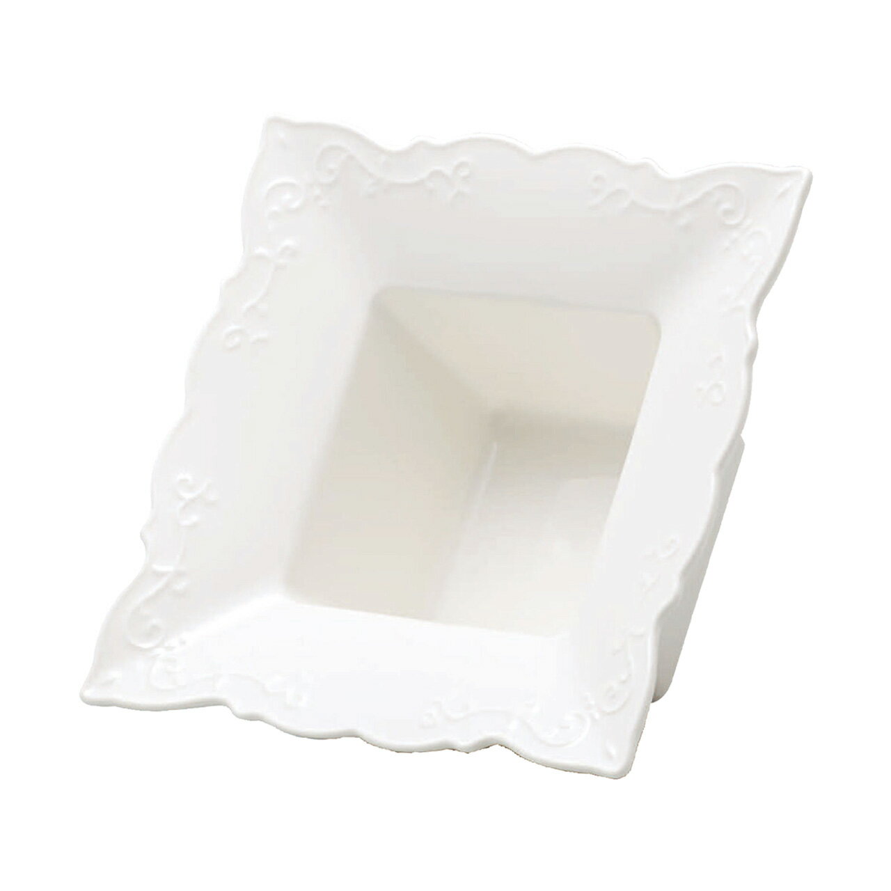 花器（陶器） Claire 15．5□7H WHITE 1コ[TDLCC366105-100]|花器 ベース 磁器【フラワーベース 花瓶 イ..